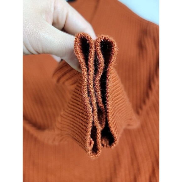 Maselli Mens XL Sweater Pullover Orange Wool Blend Knit Casual Austria Logo EUC - Picture 7 of 15